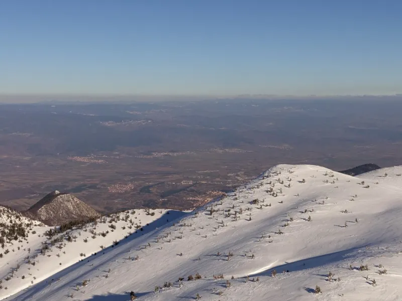 Панорама на долината на Места от връх Орельяк