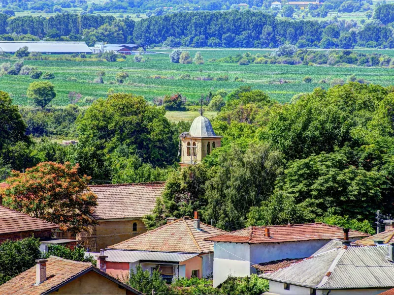 Село Гърмен, общ изглед отвисоко